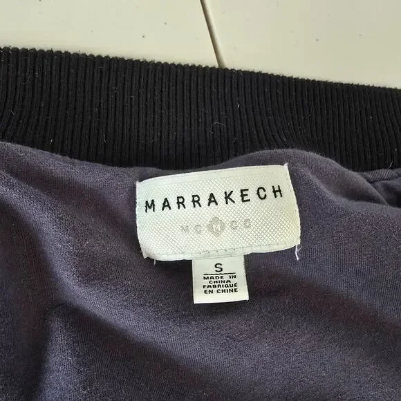 Anthropologie Marrakech Sherpa Bomber Jacket Women's S Tan Black Zip Up - Picture 6 of 14